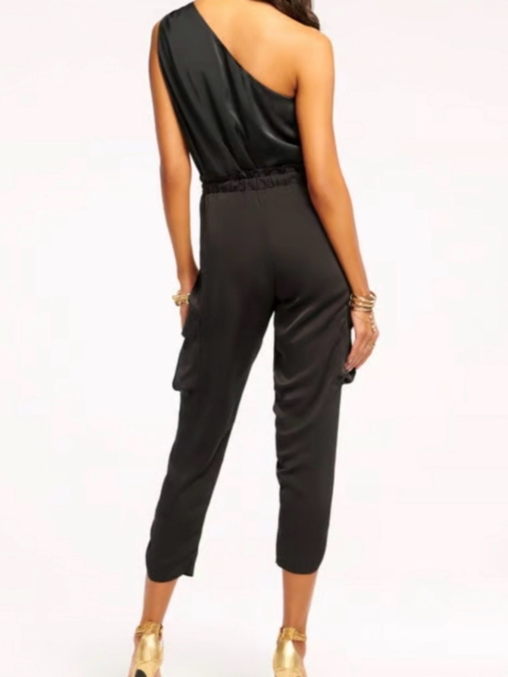 Ramy Brook Black Tie-Waist Cargo Joggers - Picture 2 of 5